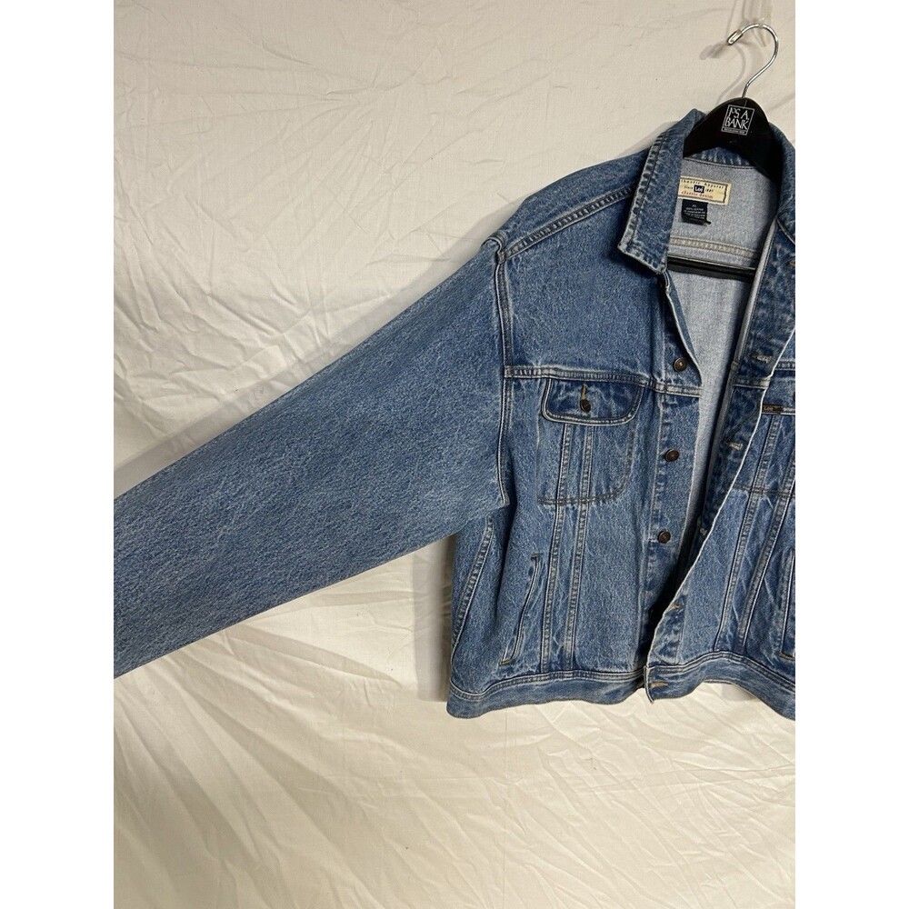 Vintage Levis Denim Jacket Mens Blue Jean Grunge 90s Y2K Pennsylvania Railroad - Picture 4 of 16